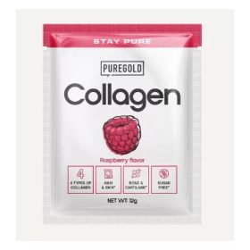 Pure Gold Collagen marha kollagén italpor -  12g málna 