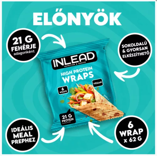 INLEAD High Protein Wraps (Tortilla) - 372g (6x62g) 