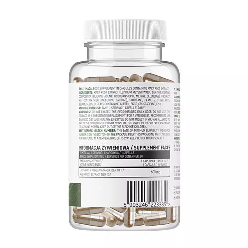 OstroVit Maca gyökér kivonat 600mg - 60 Vege kapszula 