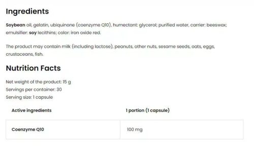 OstroVit Pharma Elite Q10 - Koenzym Q10 - 30 kapszula 