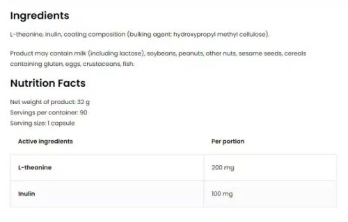 OstroVit L-Theanine 90 kapszula