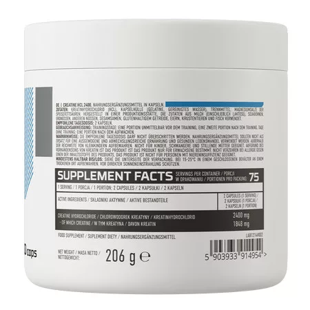 OstroVit Creatine HCL 2400 mg  (150 kapszula)        