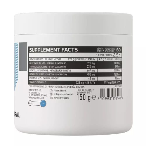 OstroVit Glucosamine + MSM + Kondroitin - 150 g 