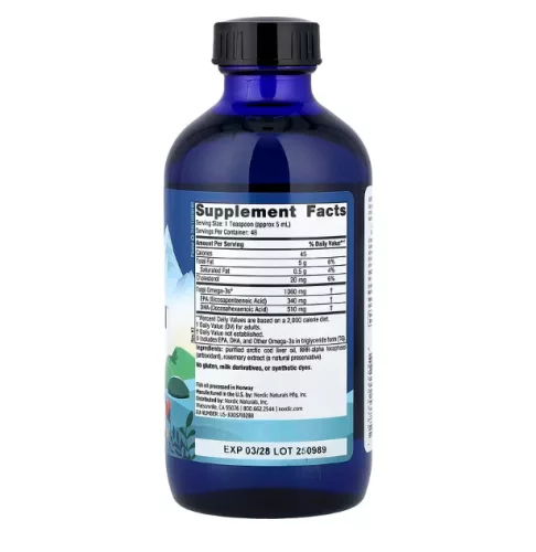 Nordic Naturals - Arctic cod liver oil - Tőkehalmáj olaj 1060mg (237ml)