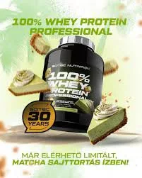 Scitec Nutrition 100% Whey Protein Professional (2,35 kg) - Matcha Cheesecake (limitált kiadás)