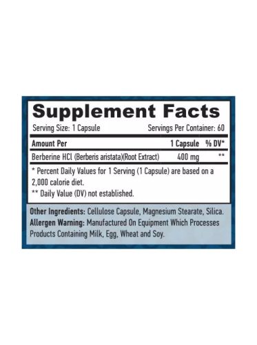 Haya Labs - Berberine HCL 400mg. / 60 VCaps