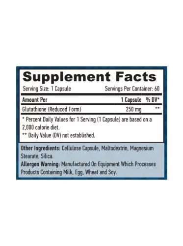 Haya Labs  Glutathione 250mg -  60 VCaps