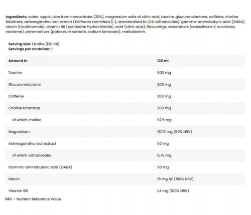 FITNESS AUTHORITY NAPALM Igniter juice shot  120 ml - mangó