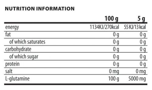 Power Track L-glutamine 500 g  - natúr