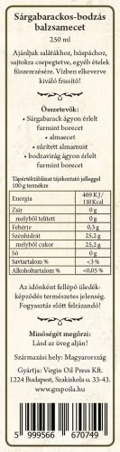 Grapoila Balzsamecet  sárgabarackos-bodzás 250 g
